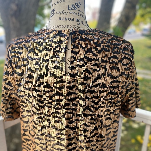 Zara Slip on Leopard sequin dress - Picture 3 of 13